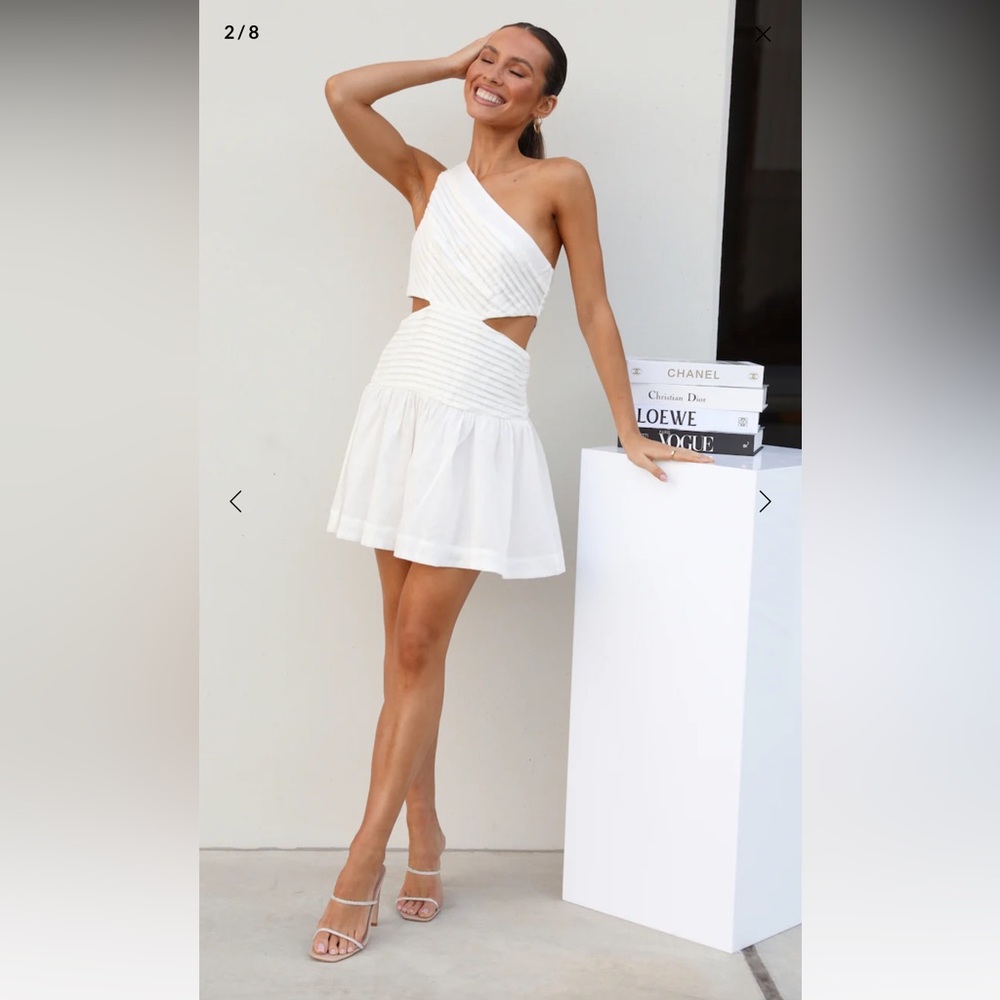 Hello Molly White One-Shoulder Mini Dress